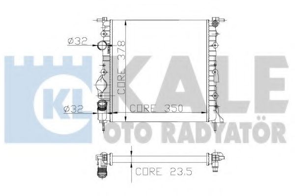 Радиатор, охлаждение двигателя KALE OTO RADYATÖR 159500