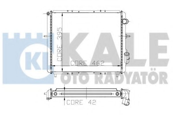 Радиатор, охлаждение двигателя KALE OTO RADYATÖR 221199