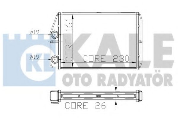 Теплообменник, отопление салона KALE OTO RADYATÖR 305000