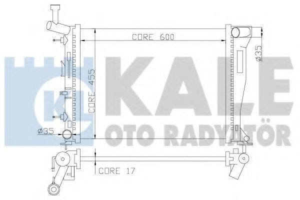 Радиатор, охлаждение двигателя KALE OTO RADYATÖR 350100