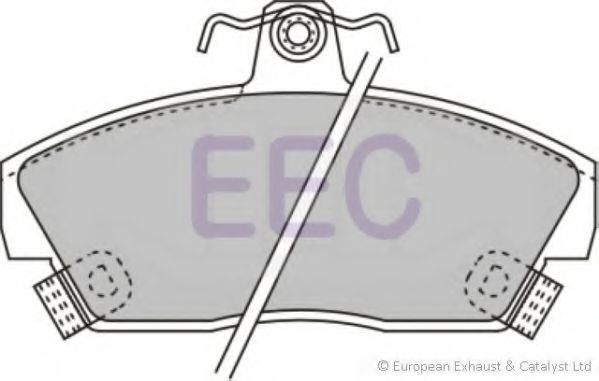 Комплект тормозных колодок, дисковый тормоз EEC BRP0657