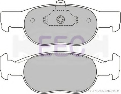 Комплект тормозных колодок, дисковый тормоз EEC BRP1051