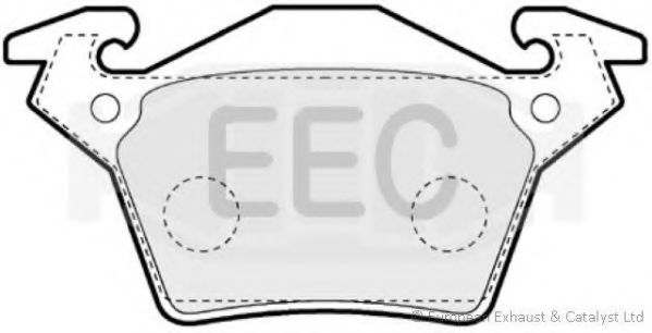 Комплект тормозных колодок, дисковый тормоз EEC BRP1077