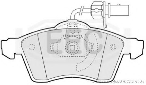Комплект тормозных колодок, дисковый тормоз EEC BRP1182