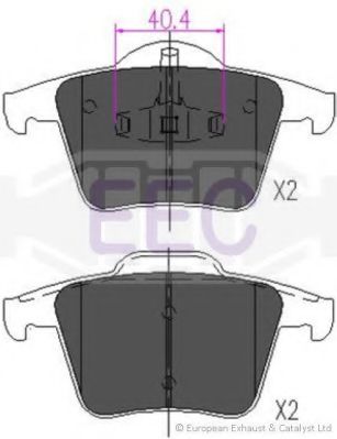 Комплект тормозных колодок, дисковый тормоз EEC BRP1339
