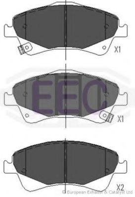 Комплект тормозных колодок, дисковый тормоз EEC BRP1707