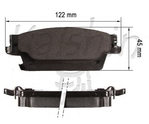 Комплект тормозных колодок, дисковый тормоз KAISHIN D10164