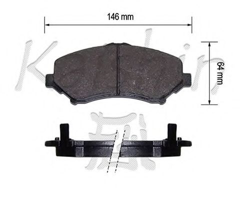 Комплект тормозных колодок, дисковый тормоз KAISHIN D10173