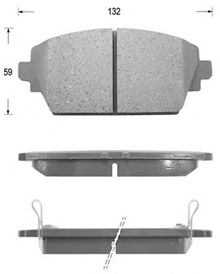 Комплект тормозных колодок, дисковый тормоз KAISHIN D5106