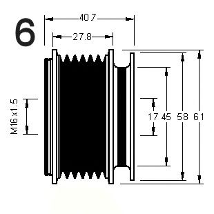 Механизм свободного хода генератора RPK 0380649