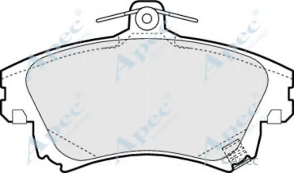 Комплект тормозных колодок, дисковый тормоз APEC braking PAD1084