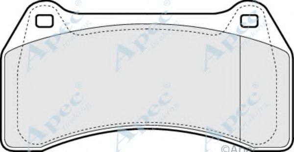 Комплект тормозных колодок, дисковый тормоз APEC braking PAD1246