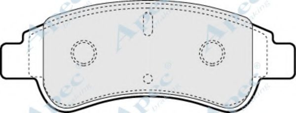 Комплект тормозных колодок, дисковый тормоз APEC braking PAD1269