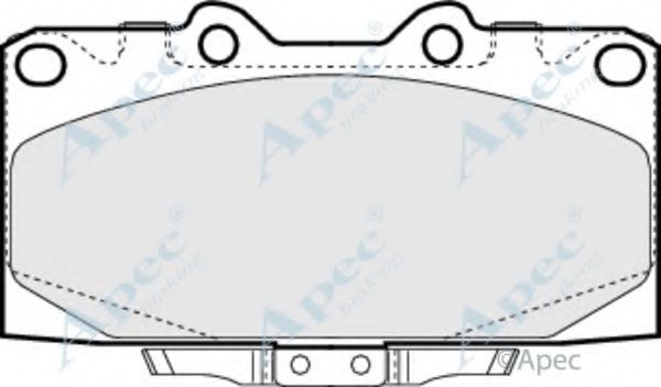 Комплект тормозных колодок, дисковый тормоз APEC braking PAD1304