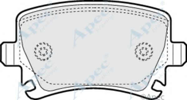 Комплект тормозных колодок, дисковый тормоз APEC braking PAD1324