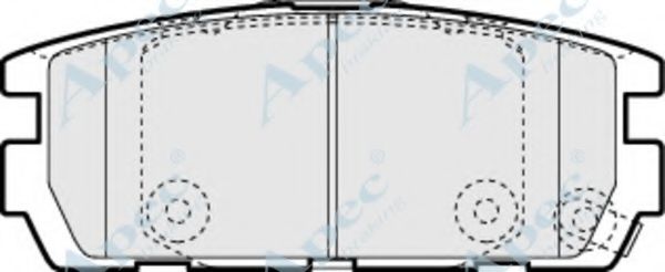 Комплект тормозных колодок, дисковый тормоз APEC braking PAD1360