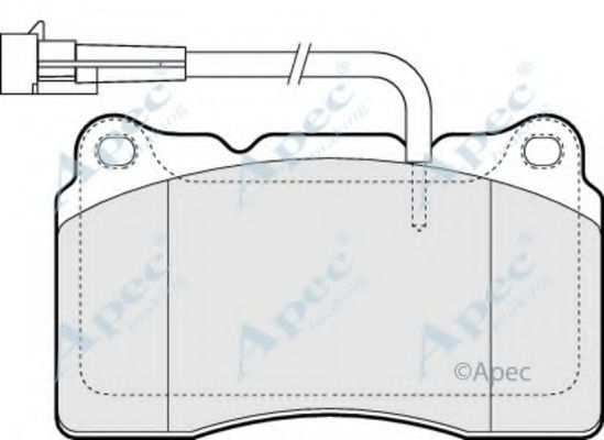 Комплект тормозных колодок, дисковый тормоз APEC braking PAD1424