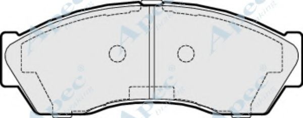 Комплект тормозных колодок, дисковый тормоз APEC braking PAD1478