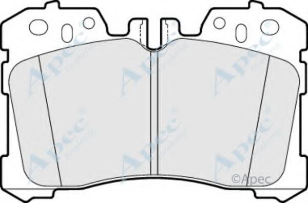 Комплект тормозных колодок, дисковый тормоз APEC braking PAD1622