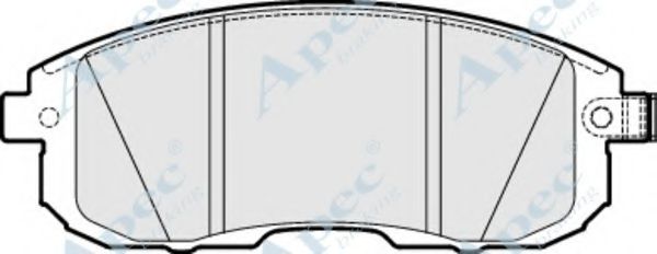 Комплект тормозных колодок, дисковый тормоз APEC braking PAD1832