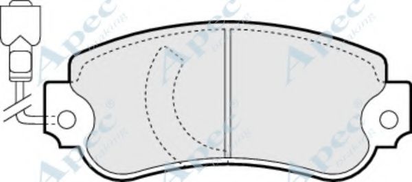 Комплект тормозных колодок, дисковый тормоз APEC braking PAD342