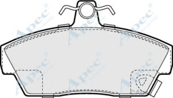 Комплект тормозных колодок, дисковый тормоз APEC braking PAD657
