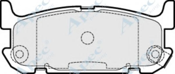 Комплект тормозных колодок, дисковый тормоз APEC braking PAD1513