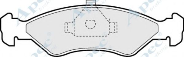 Комплект тормозных колодок, дисковый тормоз APEC braking PAD631