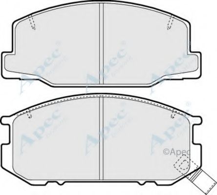Комплект тормозных колодок, дисковый тормоз APEC braking PAD738