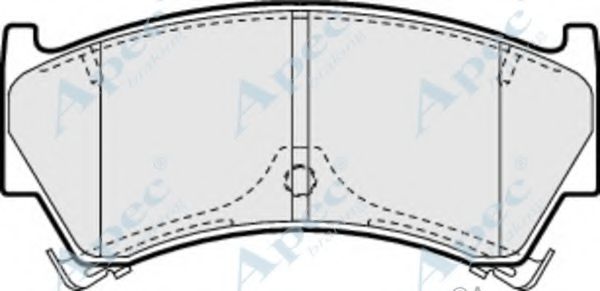 Комплект тормозных колодок, дисковый тормоз APEC braking PAD998