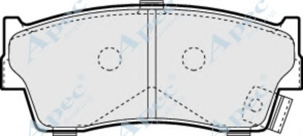 Комплект тормозных колодок, дисковый тормоз APEC braking PAD1086