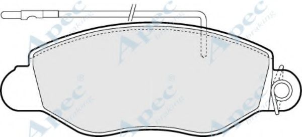 Комплект тормозных колодок, дисковый тормоз APEC braking PAD1300
