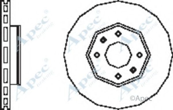 Тормозной диск APEC braking DSK2511