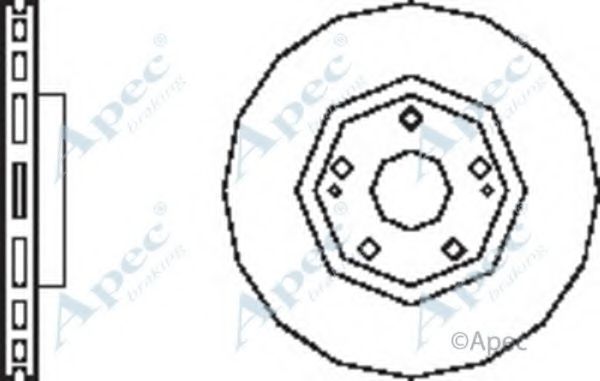 Тормозной диск APEC braking DSK2513