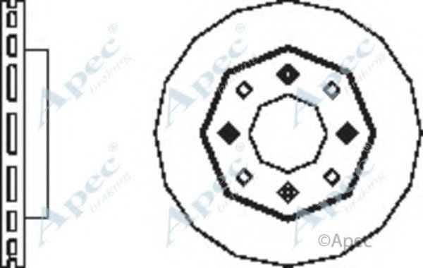 Тормозной диск APEC braking DSK2549