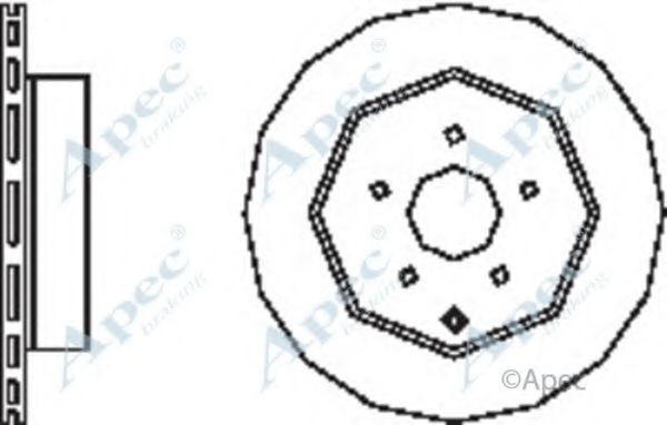 Тормозной диск APEC braking DSK2568
