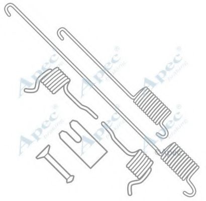 Комплектующие, тормозная колодка APEC braking KIT989