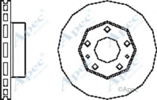 Тормозной диск APEC braking DSK2480