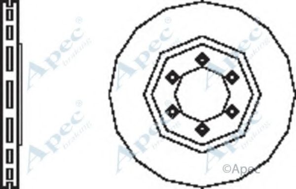 Тормозной диск APEC braking DSK2512