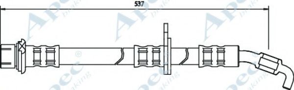 Тормозной шланг APEC braking HOS3075