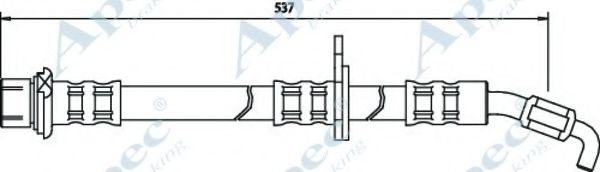 Тормозной шланг APEC braking HOS3207