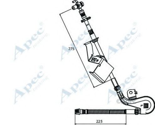 Тормозной шланг APEC braking HOS3906