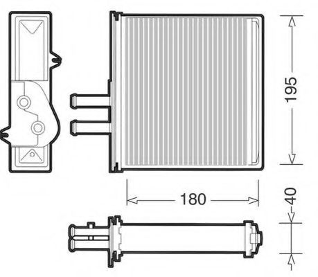 Теплообменник, отопление салона CTR 1228014