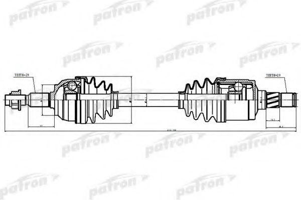 Приводной вал PATRON PDS0621