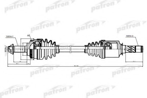 Приводной вал PATRON PDS5528