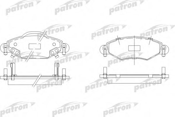 Комплект тормозных колодок, дисковый тормоз PATRON PBP1513