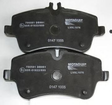Комплект тормозных колодок, дисковый тормоз MOTAQUIP LVXL1076