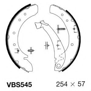 Комплект тормозных колодок MOTAQUIP VBS545