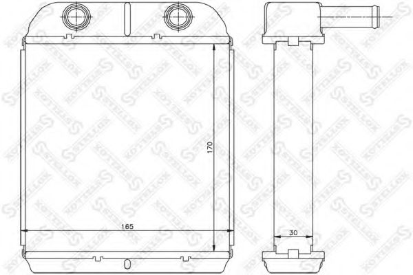 Теплообменник, отопление салона STELLOX 10-35099-SX