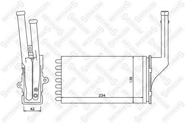 Теплообменник, отопление салона STELLOX 10-35157-SX